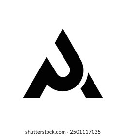 Logo des modernen Dreieck-Typografie-Monogramms Letter Ap oder Pa