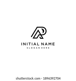 letter ap or pa monogram vector logo.