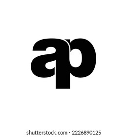 einfache Logo-Design-Vektorgrafik von Letter AP