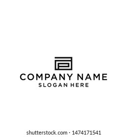 letter ap square logo design vector illustration template