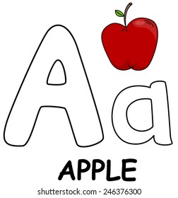 Letter A Apple