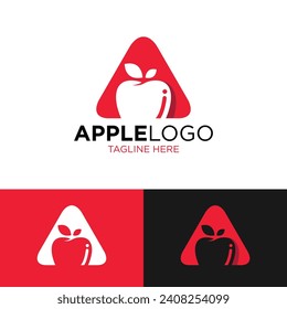 Letter A for Apple Logo Design. Simple and Modern. Vector illustration