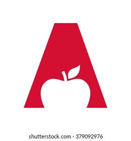 Letter And Apple Logo Vector.