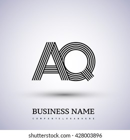 Letter AQ linked logo design. Elegant symbol for your business or company identity.