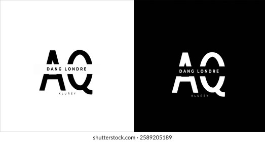 Letter AQ Logo Design, Creative Minimal AQ Monogram. abstract vector logo monogram. Print
