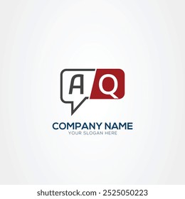 Letter AQ QA Tech-Logo, Chat-Design, Kommunikation, Roboter-Logo-Design Vektor