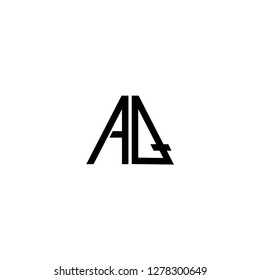 letter aq, qa triangle Logo design Template Vector Design white background