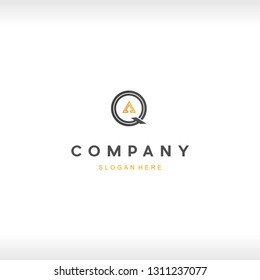 Letter AQ/QA Modern Abstract Creative Business Monogram Logo