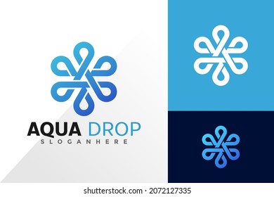 A letter aqua drop logo vector design. Abstract emblem, designs concept, logos, logotype element for template