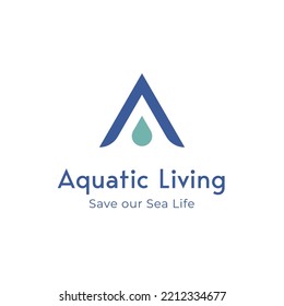 Letter A Aquatic Logo For Your Business