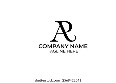 letter AR abstract logo vector for company