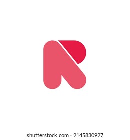 Buchstaben ar Pfeil einfache Kurven geometrische Logo Vektorgrafik