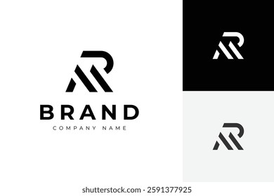 Letter AR brand identity logo design. modern and creative letter mark design concept