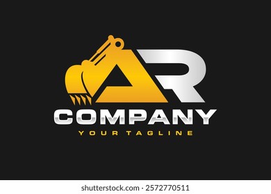 the letter AR excavator logo