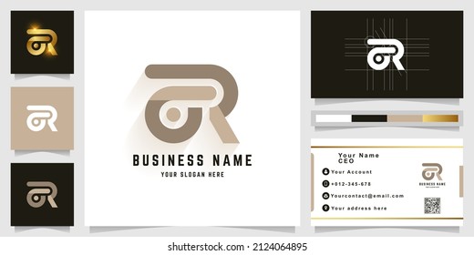 Letra aR o logotipo de monograma GR