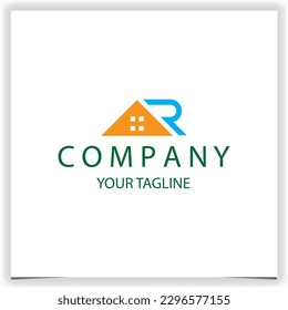 letter ar house logo premium elegant template vector eps 10