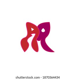 letter ar icon vector design illustration
