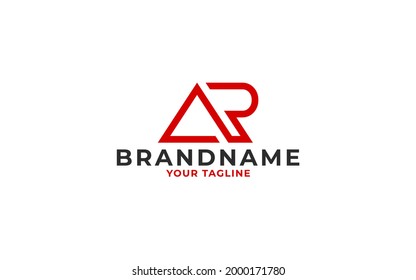Letra AR inicial un diseño de logotipo r