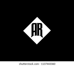 Letter AR Isolated Triangle Shape Urband Logo Design