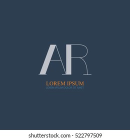 letter Ar linked logo design for company identity.