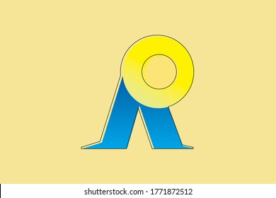 Letter AR logo design template elements