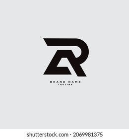 Letter AR logo design template