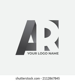 Design-Vorlage für das Buchstaben-AR-Logo