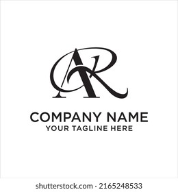 Letter AR logo design template