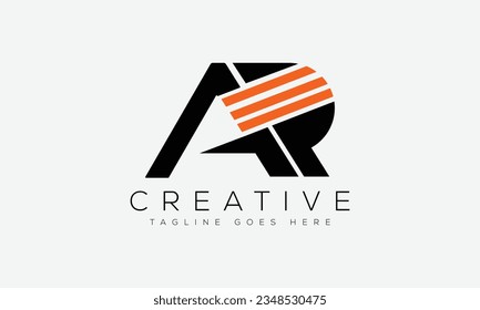 Letter AR logo design template vector illustration.