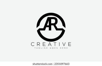 Letter AR logo design template vector illustration.