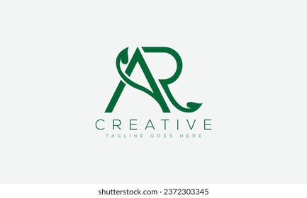 Letter AR logo design template vector illustration