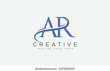 Letter AR logo design template vector illustration