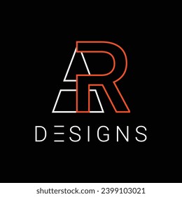 Letter AR Logo design template