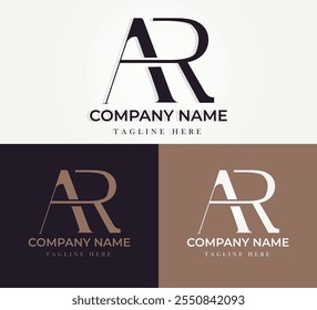 Letter AR Logo Design Template.