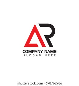 Letter AR logo design template elements