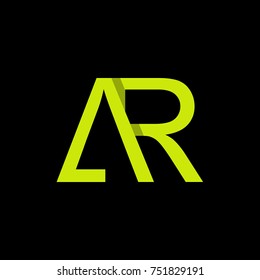 Letter AR logo design template.