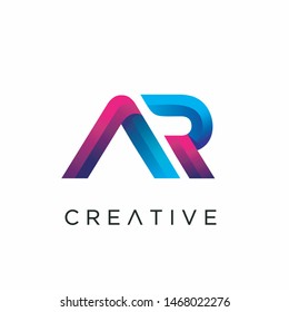 Letter AR Logo design templates, modern letter logo