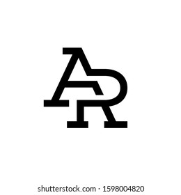 letter AR logo design vector template sign icon