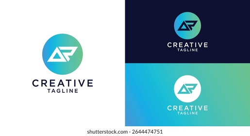 letter AR logo design vector