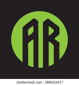 Letter AR logo icon flat and vector design template