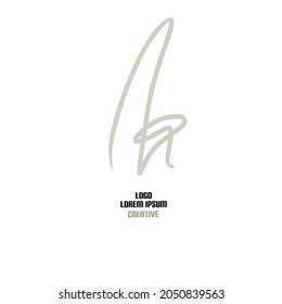 letter ar logo with modern and casual style
