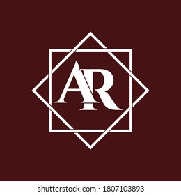 Letter AR luxury logo design vector