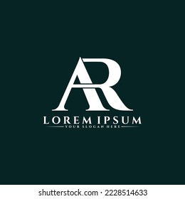 Letter AR luxury logo design vector