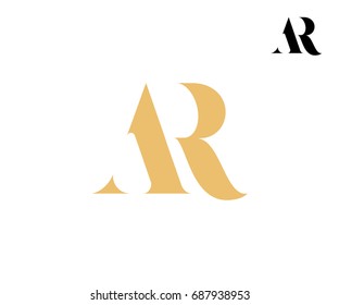 Letter A&R minimal logo design 