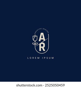 Letter AR RA Creative Logo design with unique and simple design