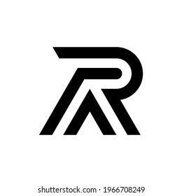 Letra AR RA inicial plantilla de logotipo