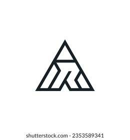 Letter AR or RA logo