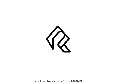 Vector de diseño de logotipo AR o RA 