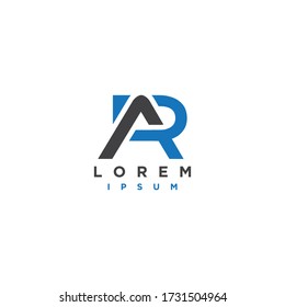 Letter AR RA logo icon design template elements