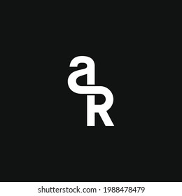 Letter AR or RA minimal simple logo icon sign symbol design. Vector illustration